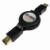 Retractable 3.5mm Black Audio Cable, iPod/iPhone compatible