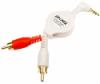 Zip-Linq Retractable 3.5mm to RCA M/M Cable (White)