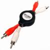 Retractable audio Stereo RCA Cable, Male to Male ZIP-AUDIO-RC1