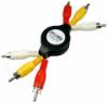 Retractable 48inches to 4inches Audio/Video 3 RCA Cable