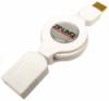 Retractable White USB 2.0 Extension Cable