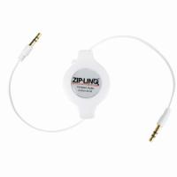 Retractable 3.5mm White Audio Cable