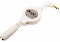 Retractable 3.5mm White Audio Extension Cable