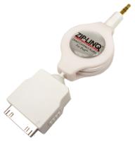 Retractable iPod 30Pin Dock to 3.5mm Audio Cable