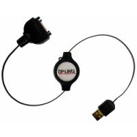Retractable Palm Tungsten & Zire 71 Charge & Sync Cable, BULK