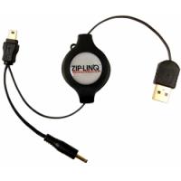 Retractable Palm Zire Charge and Sync Cable, BULK