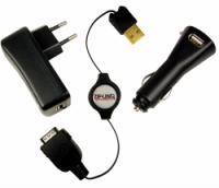 Retractable USB Axim x3 Synch and Charge Euro Kit