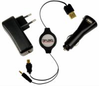 Retractable USB Palm P13 Synch and Charge Euro Kit