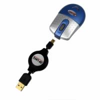 USB Mini Optical Mouse with Retractable Cable