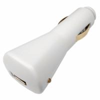 ipod-iphone USB to Car Power Adapter, White, BULK