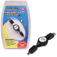 Retractable 6Pin to 4Pin Firewire Cable