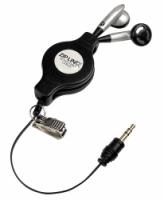 Retractable Stereo Earphones With Clip