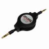 Retractable 3.5mm Black Audio Cable, iPod/iPhone compatible