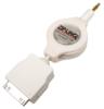 Retractable iPod 30Pin Dock to 3.5mm Audio Cable