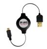 Retractable USB 2.0 A - Micro B Cable, M-M 48"
