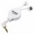 Ziplinq Retractable 3.5mm White Earbuds