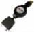 Retractable iPod/iPhone USB Charge and Synch Cable-Black