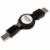 Retractable Cable, USB A-B, Male-Male, 2.5', BULK